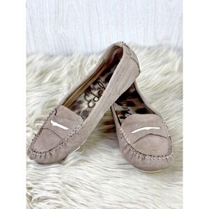 Sam Edelman Jones Loafers 10 Taupe‎ Suede Penny Moc Comfort Preppy